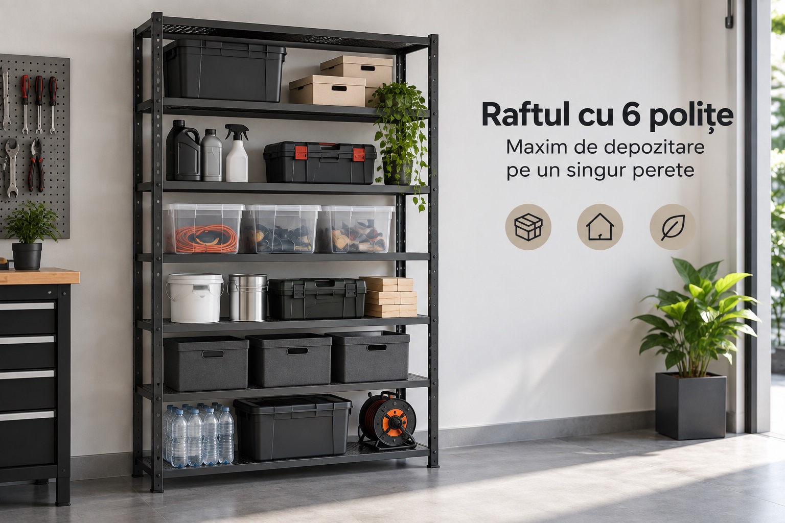 Raft metalic cu 6 polițe